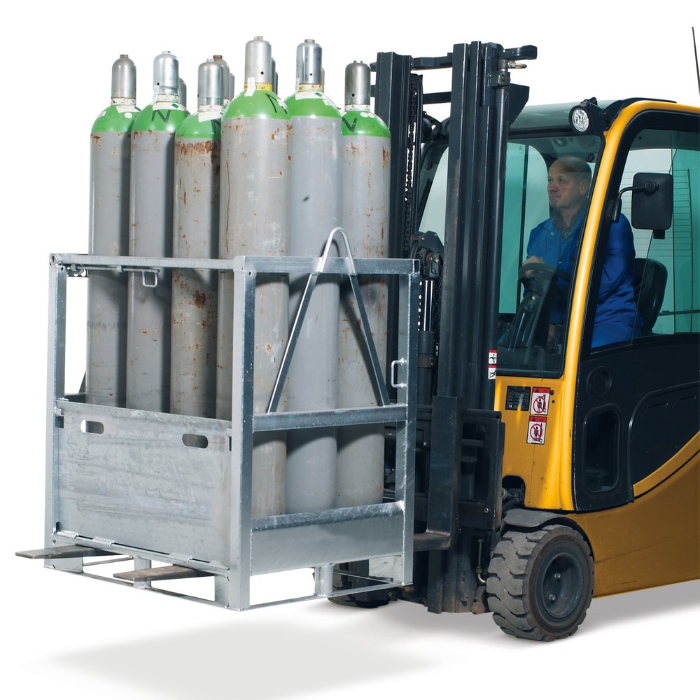 Imagen del producto: Palet de acero para bombonas de gas, capacidad para hasta 12 bombonas de Ø 230 mm como máx.