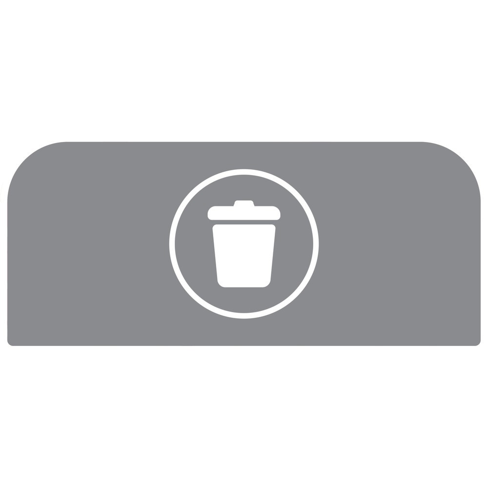 Imagen del producto: Panel informativo de residuos para el cubo de residuos Rubbermaid® Configure, 57 litros, gris