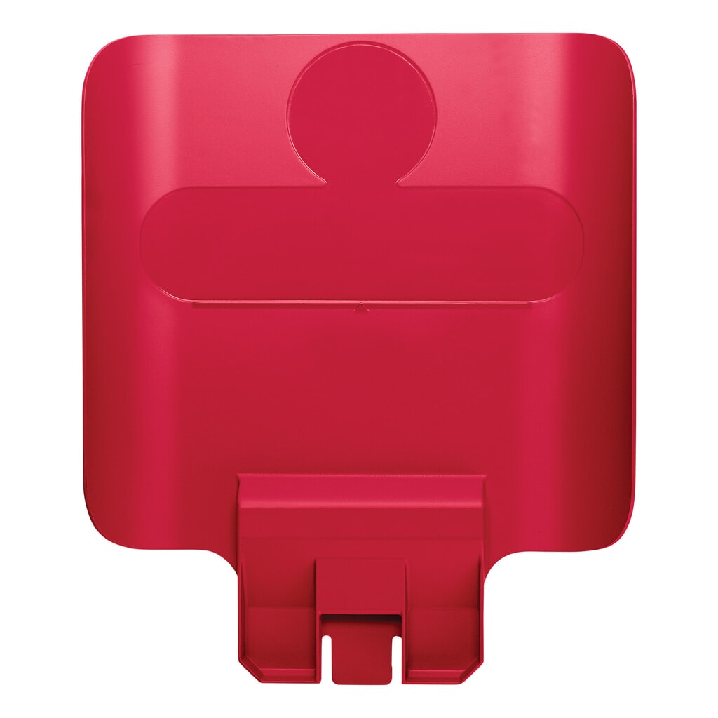 Imagen del producto: Panel informativo para la estación de reciclaje Rubbermaid® Slim Jim, rojo