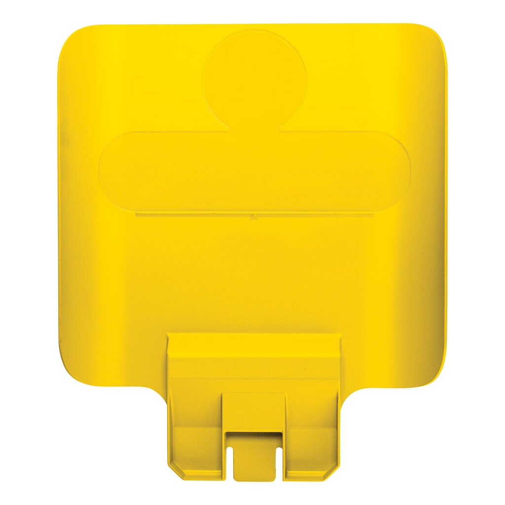 Panel informativo para la estación de reciclaje Rubbermaid® Slim Jim, amarillo Imagen del producto: Panel informativo para la estación de reciclaje Rubbermaid® Slim Jim, amarillo