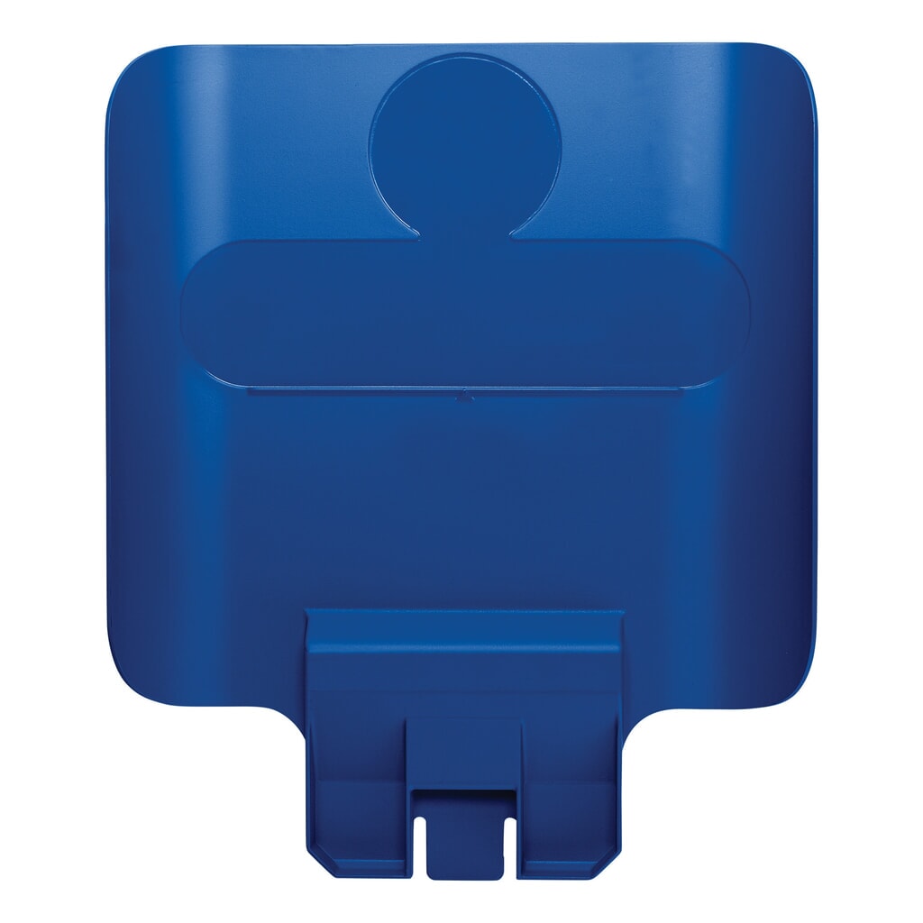 Panel informativo para la estación de reciclaje Rubbermaid® Slim Jim, azul Imagen del producto: Panel informativo para la estación de reciclaje Rubbermaid® Slim Jim, azul