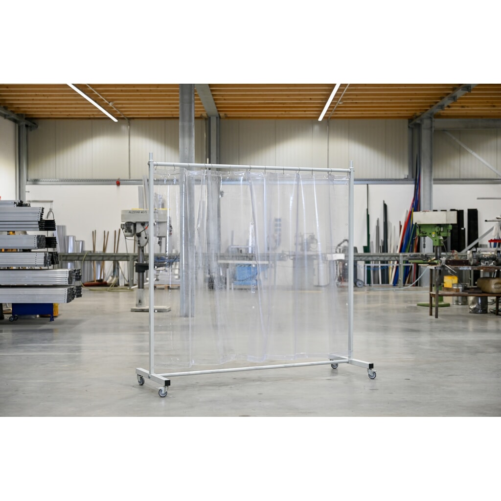Pantalla de protección móvil con brazos articulados, 1 piezas, toldo de 0,4 mm, transparente Número de imagen del producto 2: Pantalla de protección móvil con brazos articulados, 1 piezas, toldo de 0,4 mm, transparente