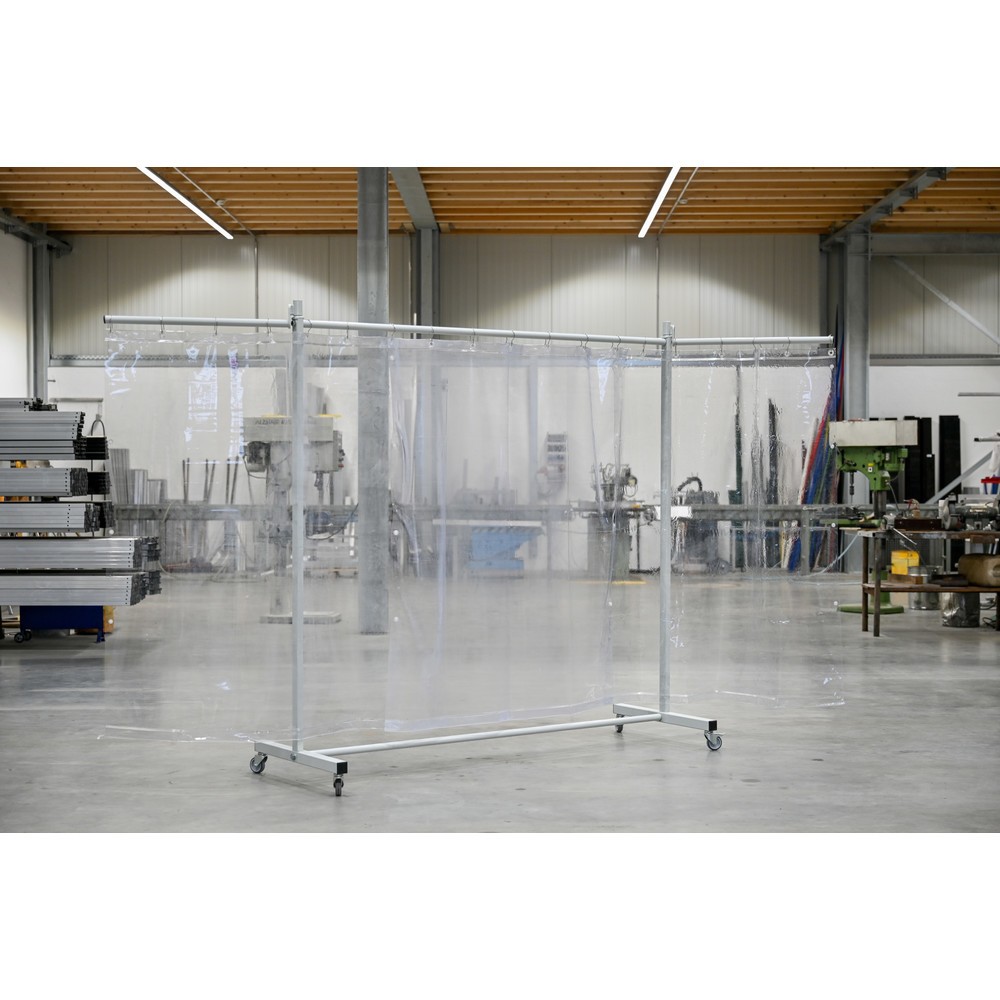 Número de imagen del producto 2: Pantalla de protección móvil con brazos articulados, 3 piezas, toldo de 0,4 mm, transparente
