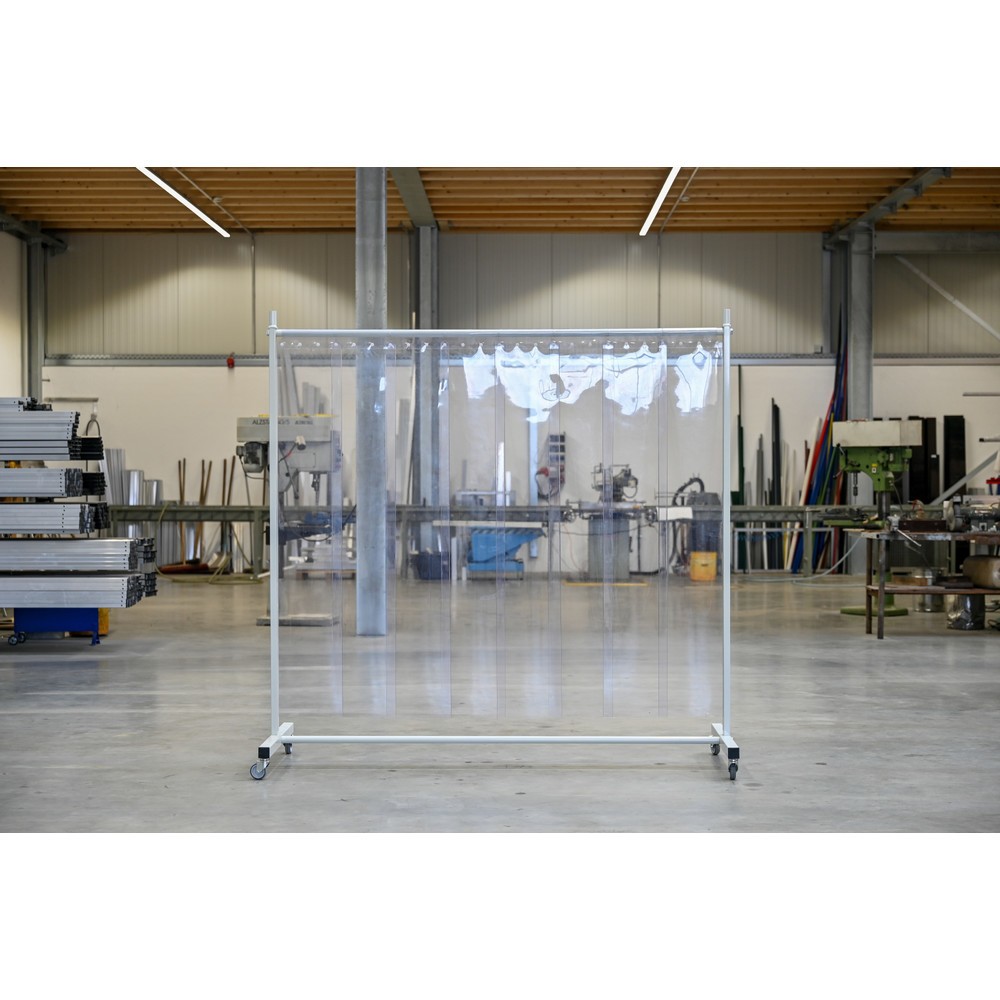 Número de imagen del producto 1: Pantalla de protección móvil con brazos articulados, 1 piezas, láminas de 2 mm, transparente