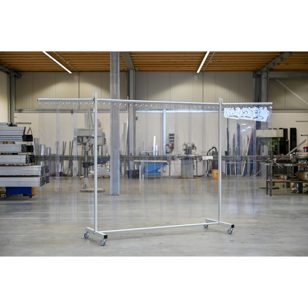 Número de imagen del producto 2: Pantalla de protección móvil con brazos articulados, 3 piezas, láminas de 2 mm, transparente