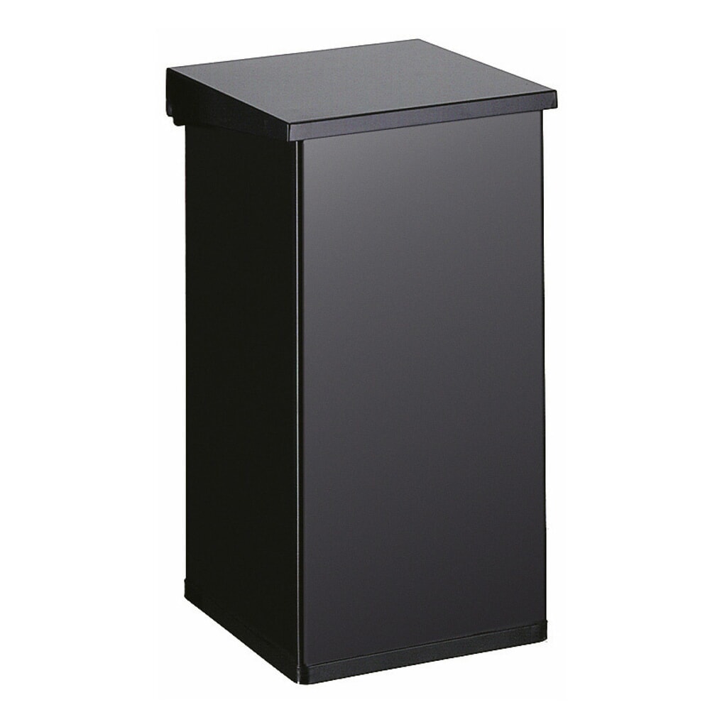 Cubo de residuos CARRO Lift con sistema de amortiguación, 55 litros, de aluminio, negro Imagen del producto: Cubo de residuos CARRO Lift con sistema de amortiguación, 55 litros, de aluminio, negro