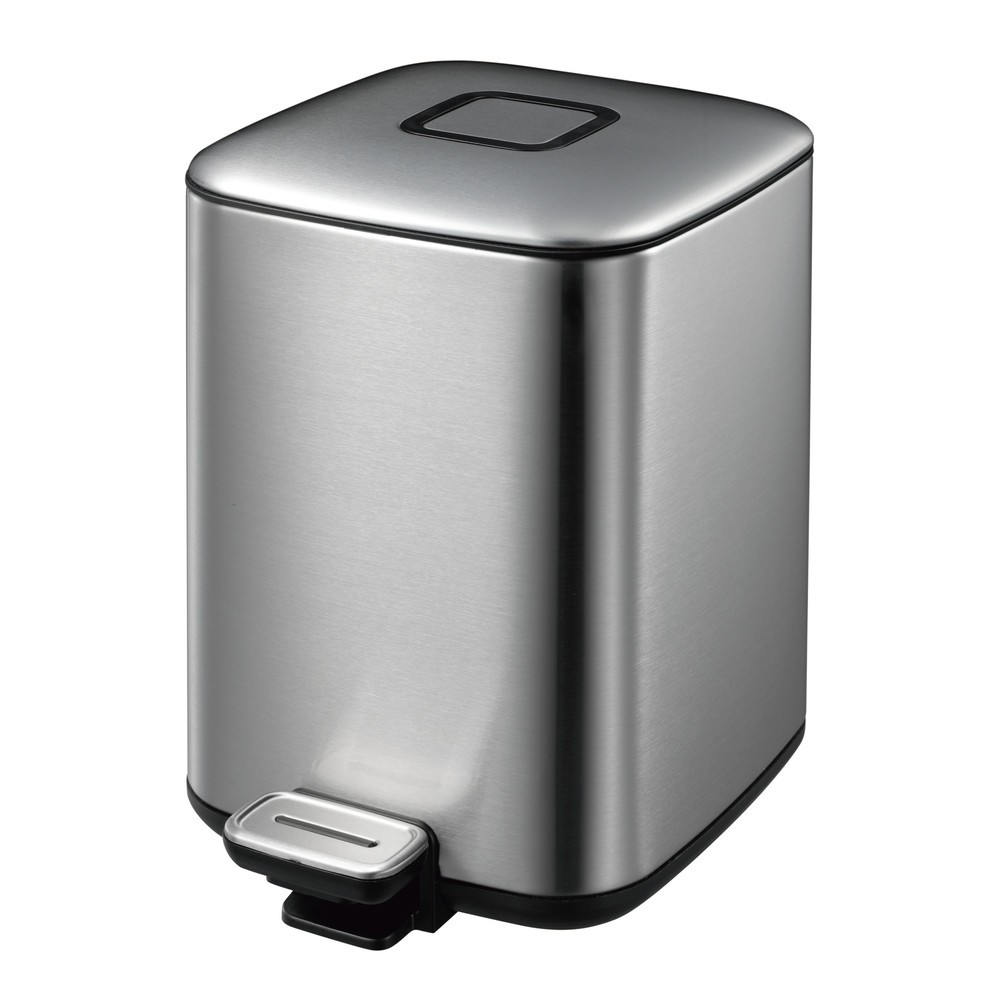 Imagen del producto: Regent cubo de residuos con pedal (6 L, acero inoxidable mate