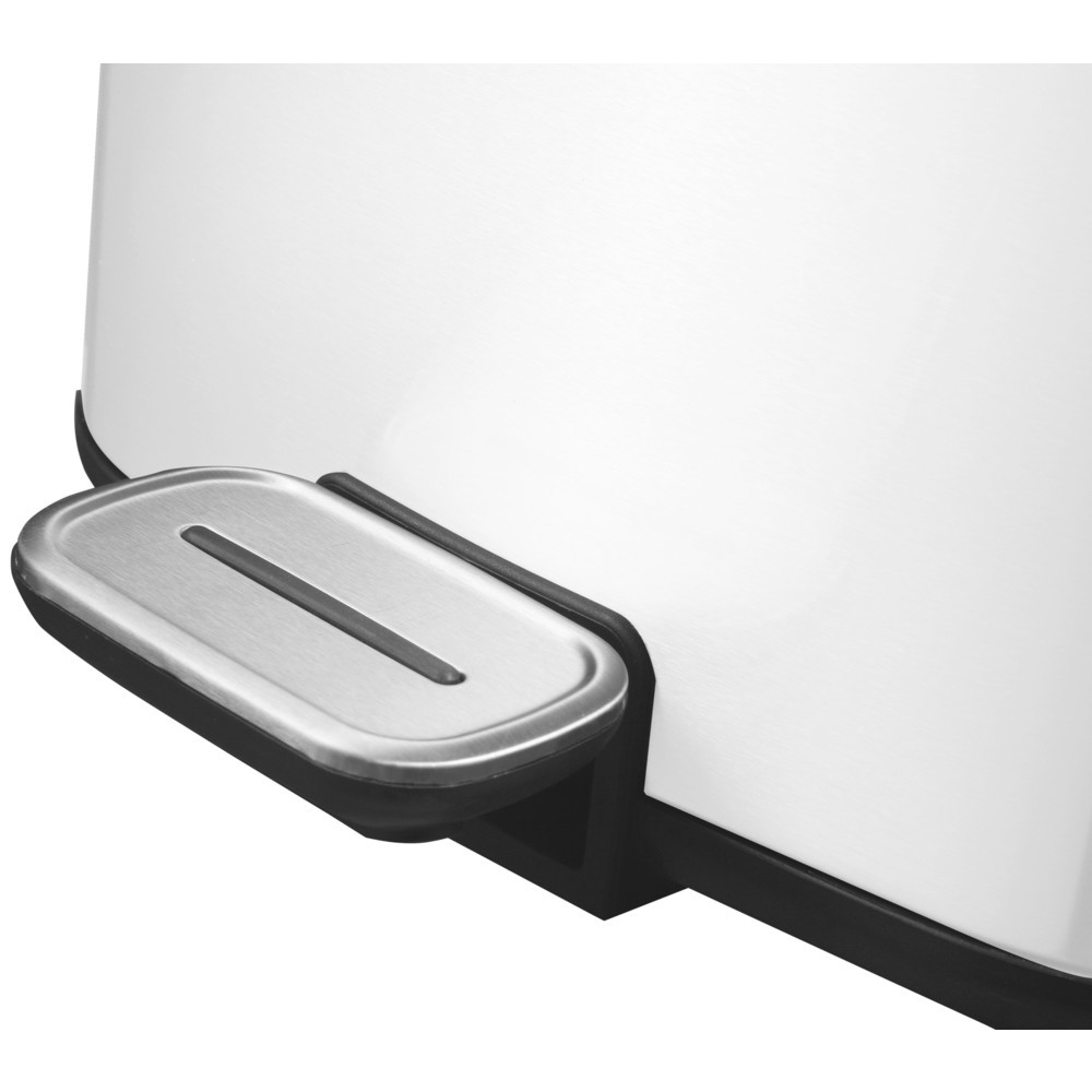 Número de imagen del producto 3: Regent - Cubo de basura con pedal (6 litros), color blanco