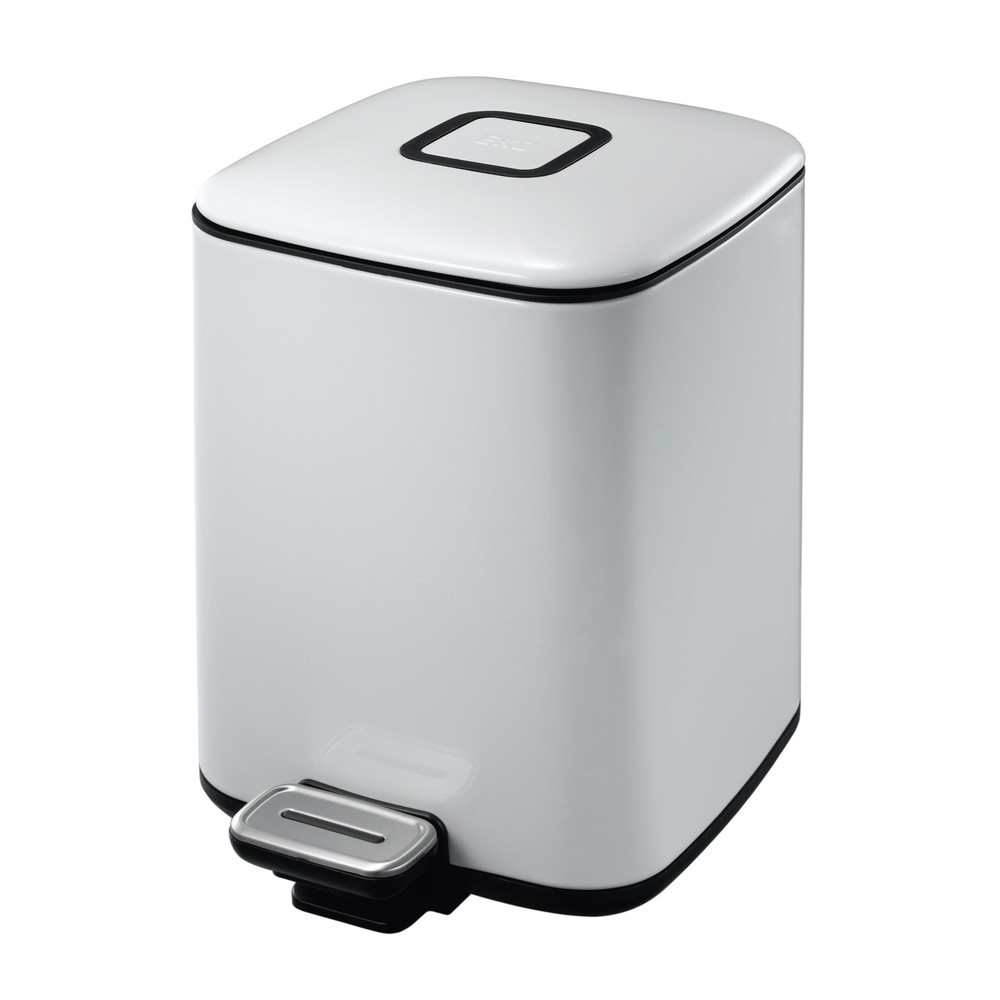 Imagen del producto: Regent - Cubo de basura con pedal (6 litros), color blanco