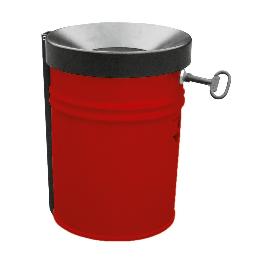 Imagen del producto: Papelera de seguridad Flamm-Ex, 16 litros, color rojo