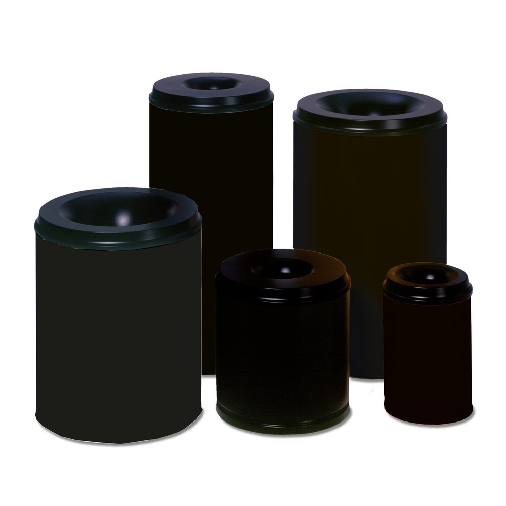 Imagen del producto: Papelera de seguridad VAR®, resistente al fuego, 15 litros, negro