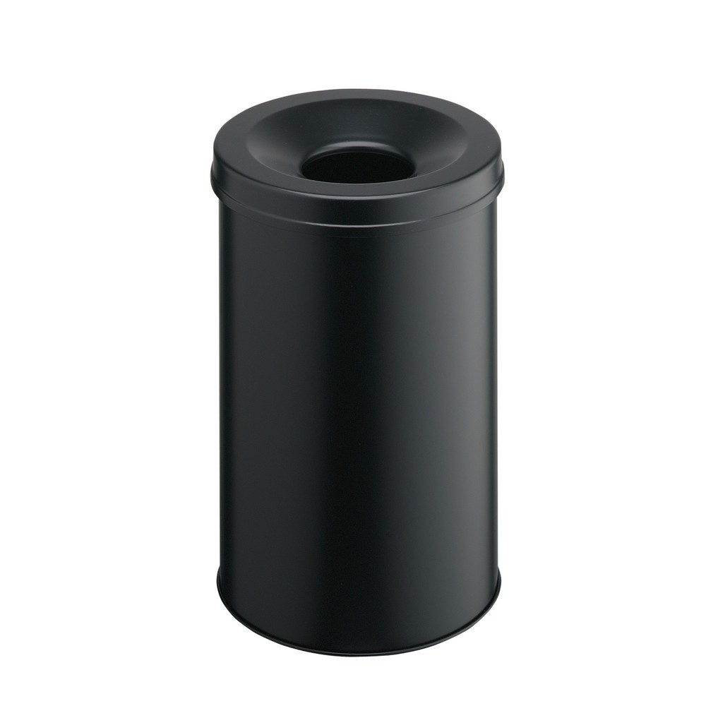 Número de imagen del producto 1: Papelera Durable de acero, 60 litros, con cabezal apagallamas, negro