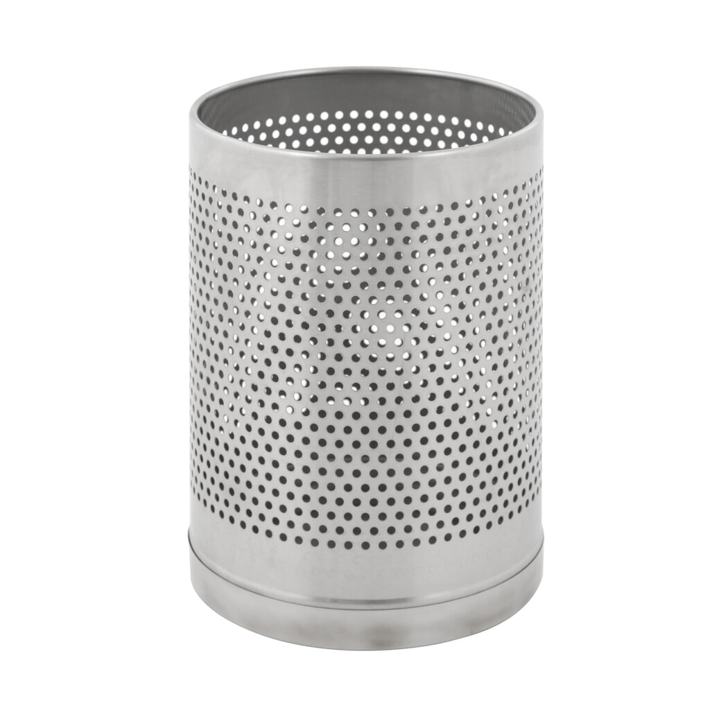 Papelera VB-Perforatio, 10 litros, acero inoxidable satinado