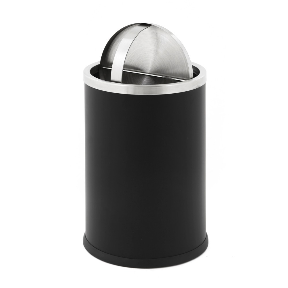 Número de imagen del producto 3: Papelera abatible, con tapa abatible, 10 litros, negra