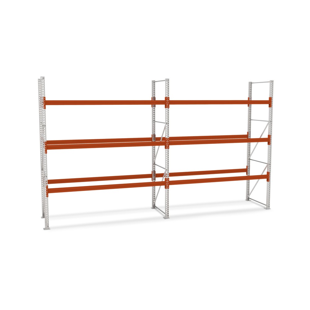 Imagen del producto: Paquete completo estantería de paletización META MULTIPAL, carga por estante 4.160 kg, H x An x Fo 3.800 x 5.700 x 1.100 mm