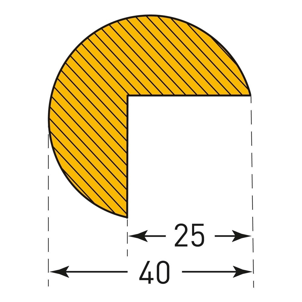 Número de imagen del producto 3: Parachoques para cantos MORAVIA, circular, etiqueta autoadhesiva, 40 x 40 mm x 1 m (alto x ancho x largo)