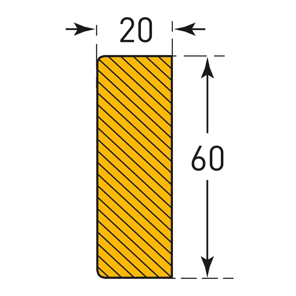 Número de imagen del producto 4: Parachoques para superficies MORAVIA, rectangular, autoadhesiva, 60 x 20 mm (ancho x fondo), 1 m de largo