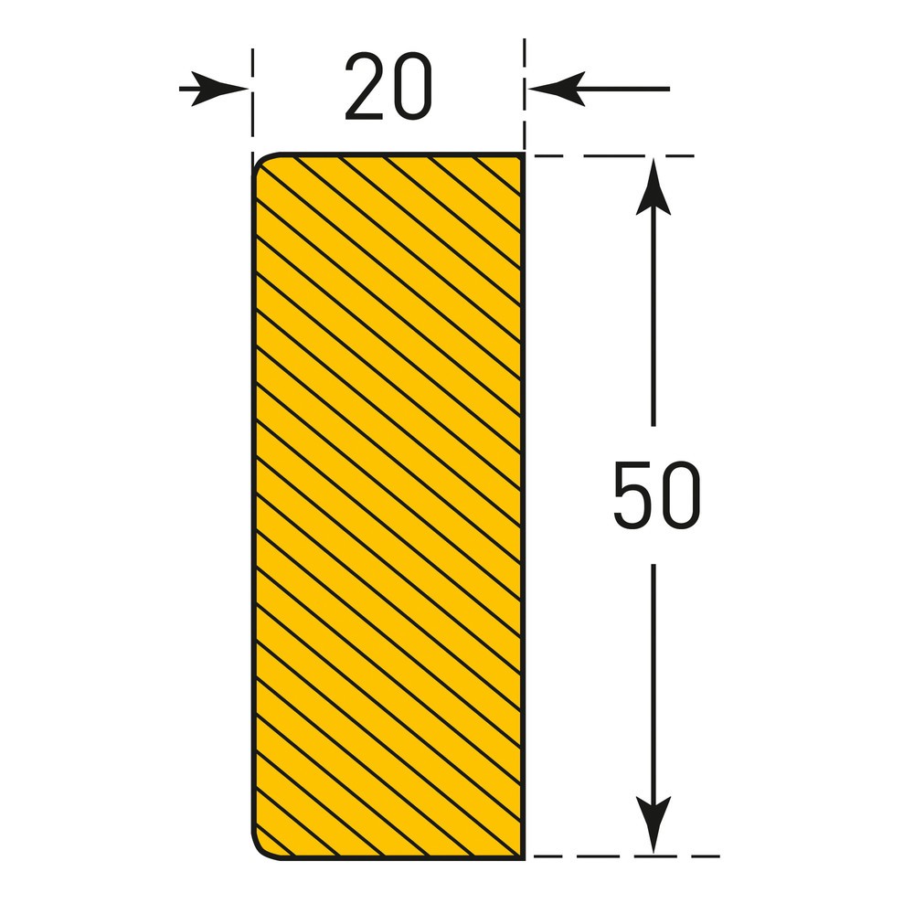 Número de imagen del producto 4: Parachoques para superficies MORAVIA, rectangular, autoadhesiva, 50 x 20 mm (ancho x fondo), 5 m de largo
