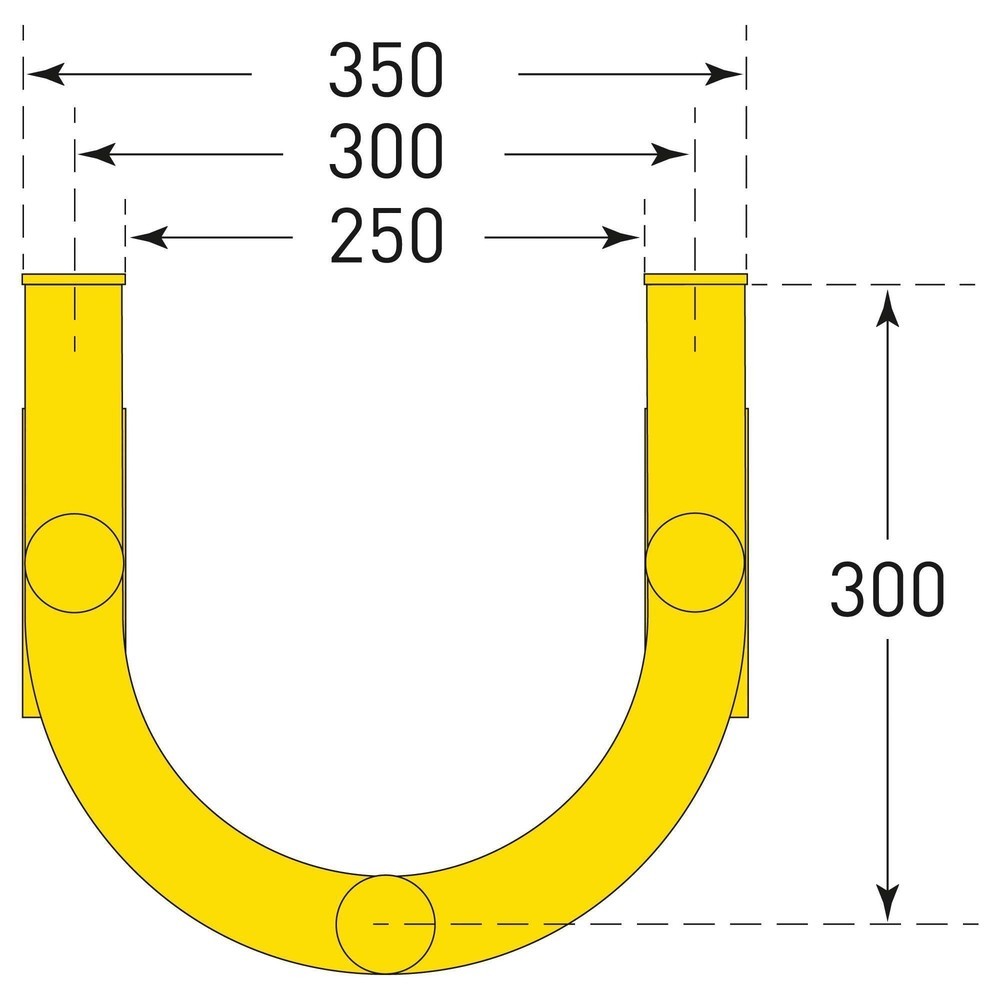 Número de imagen del producto 3: Parachoques para tubos, aplicación exterior, Al x An 1.500 x 350 mm