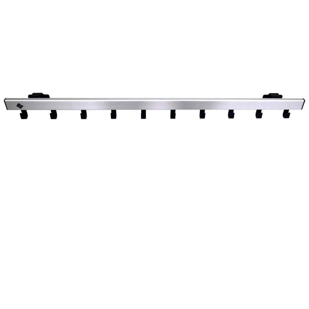 Número de imagen del producto 3: Perchero de pared, atornillable, 10 ganchos, gris, negro