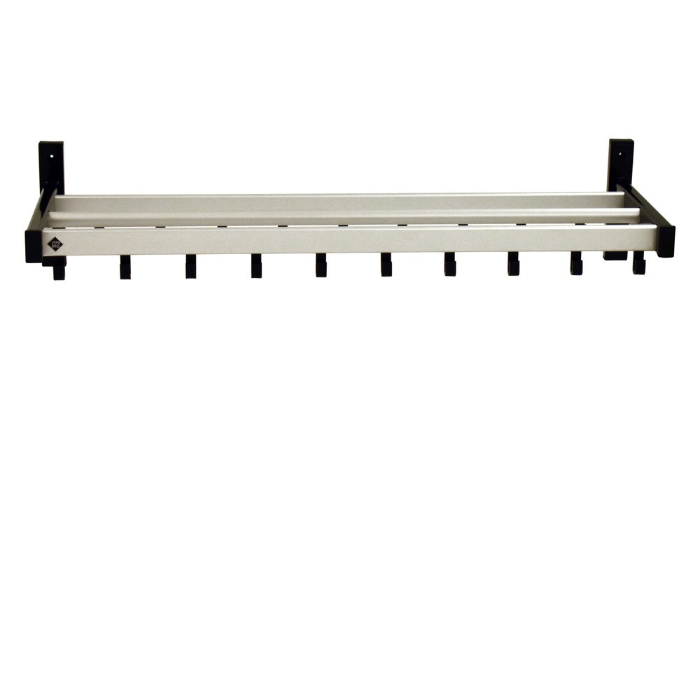 Número de imagen del producto 2: Perchero de pared, atornillable, 19 ganchos, gris, negro