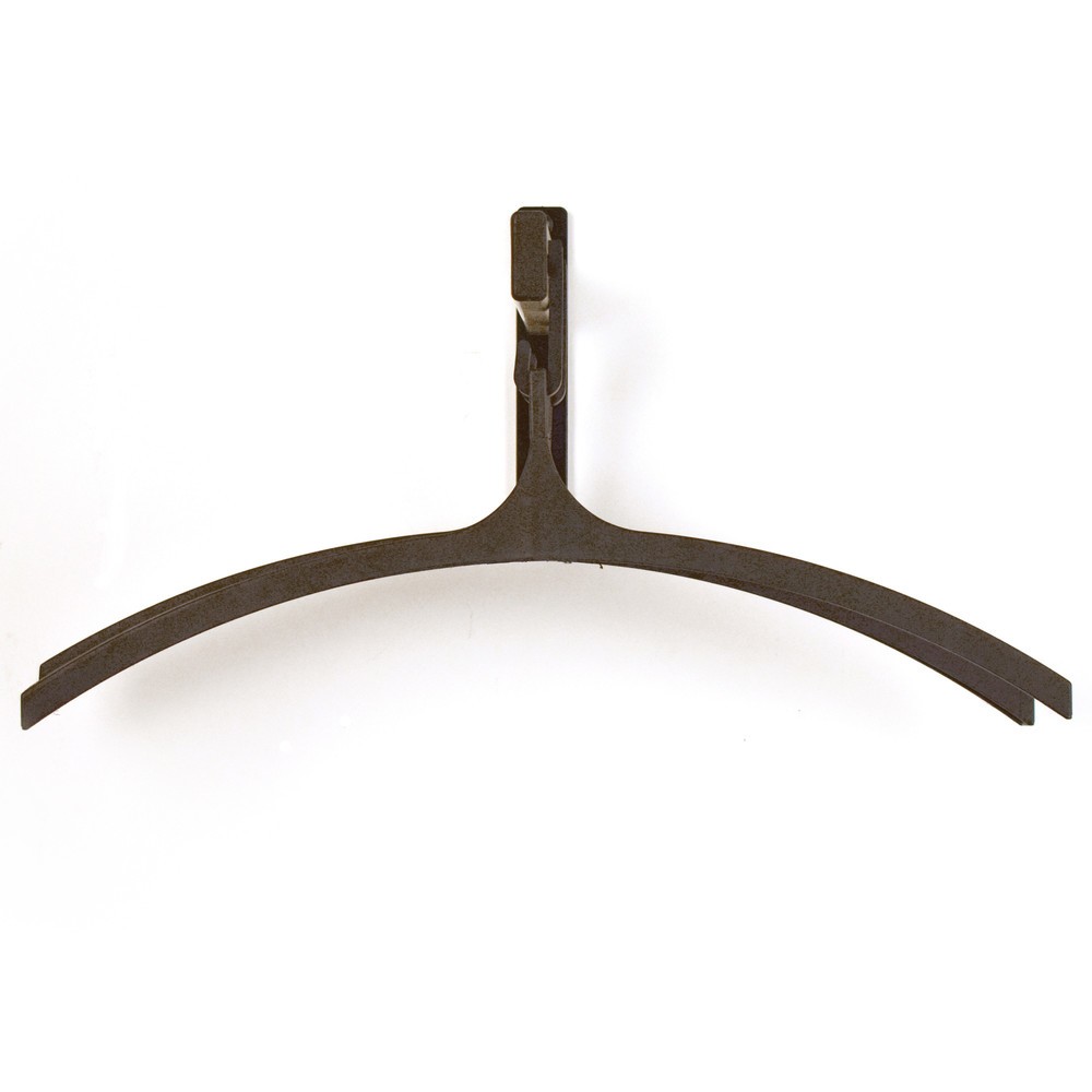 Número de imagen del producto 2: Perchero de pared, atornillable, 2 ganchos, incluye 2 perchas, gris, negro