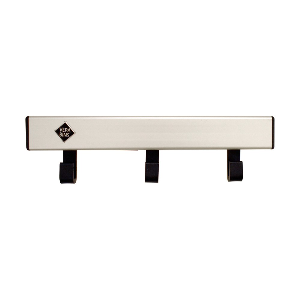 Imagen del producto: Perchero de pared, atornillable, 3 ganchos, gris, negro