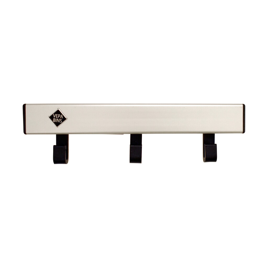 Perchero de pared, atornillable, 3 ganchos, gris, negro Imagen del producto: Perchero de pared, atornillable, 3 ganchos, gris, negro