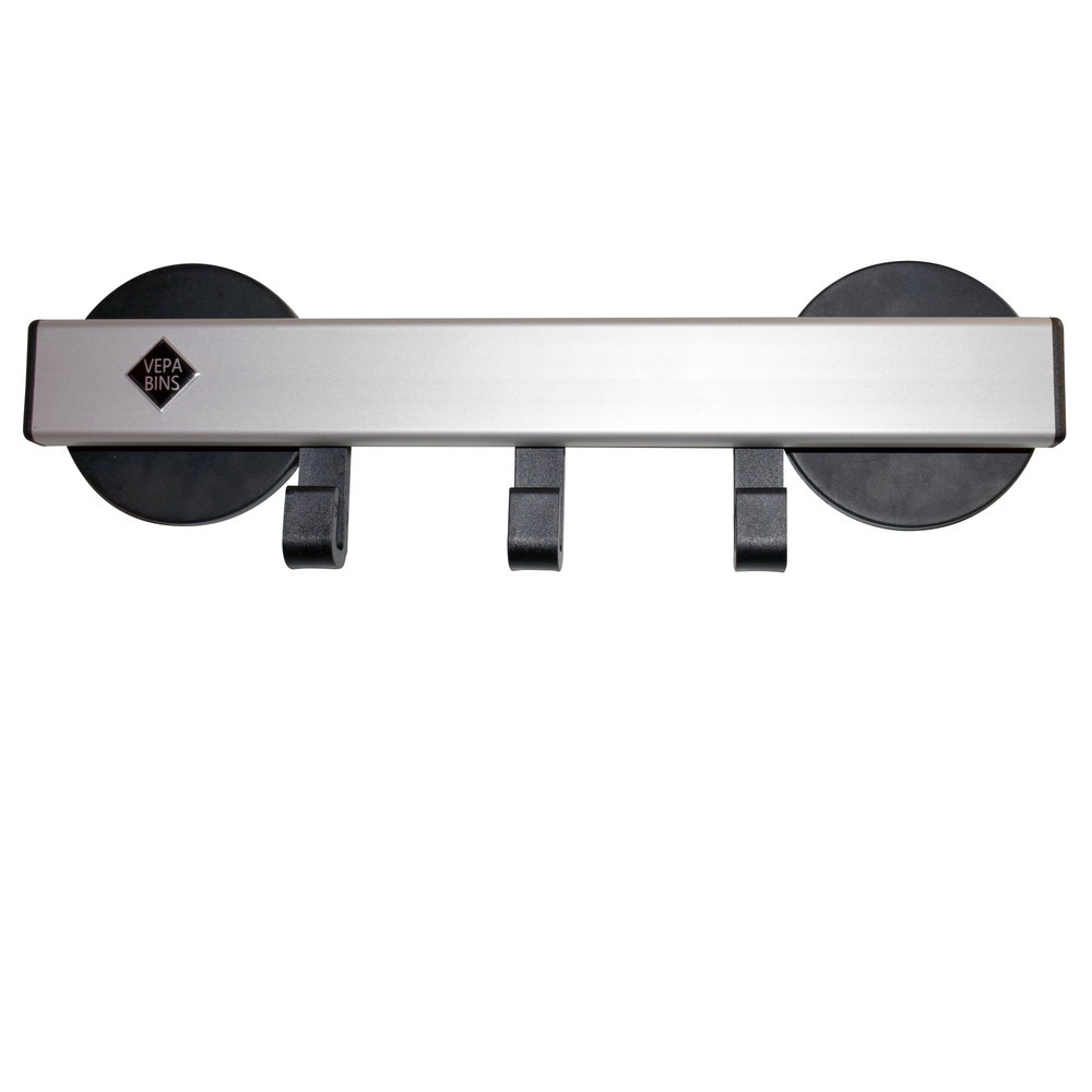 Número de imagen del producto 2: Perchero de pared, magnético, 3 ganchos, gris, negro