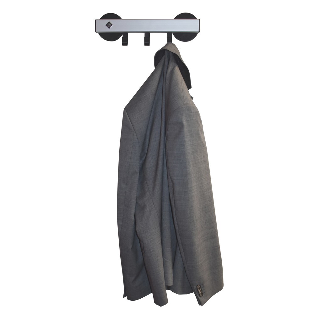 Número de imagen del producto 5: Perchero de pared, magnético, 3 ganchos, gris, negro