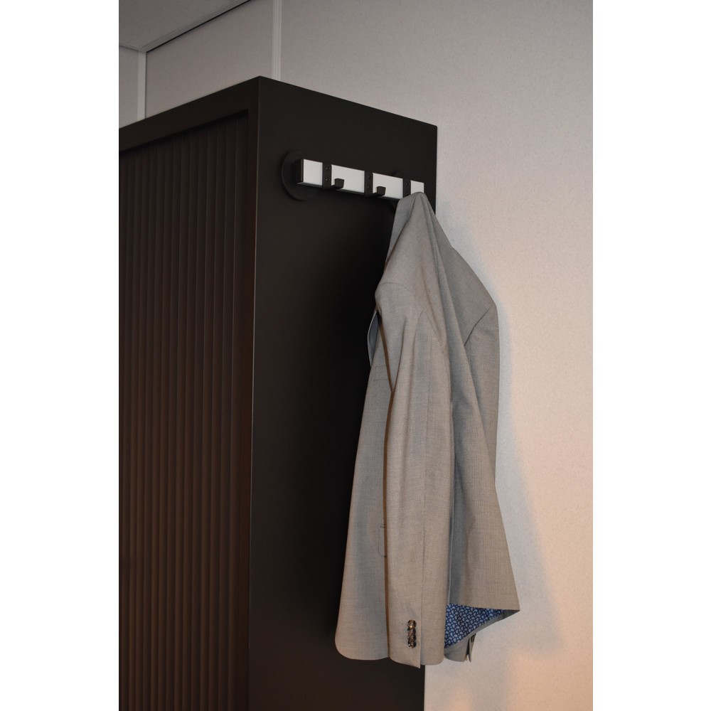 Número de imagen del producto 3: Perchero de pared, magnético, 3 ganchos, negro, gris aluminio