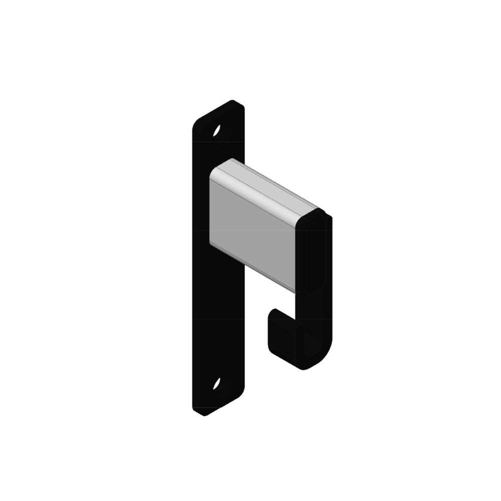Imagen del producto: Perchero de pared para atornillar, incluye 1 percha, gris, negro