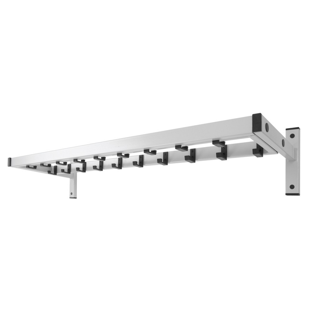 Número de imagen del producto 1: Perchero de pared Safe, atornillable, gris, 19 ganchos