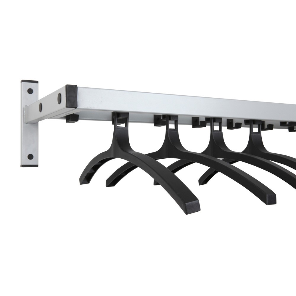 Número de imagen del producto 2: Perchero de pared Safe, atornillable, gris, 19 ganchos