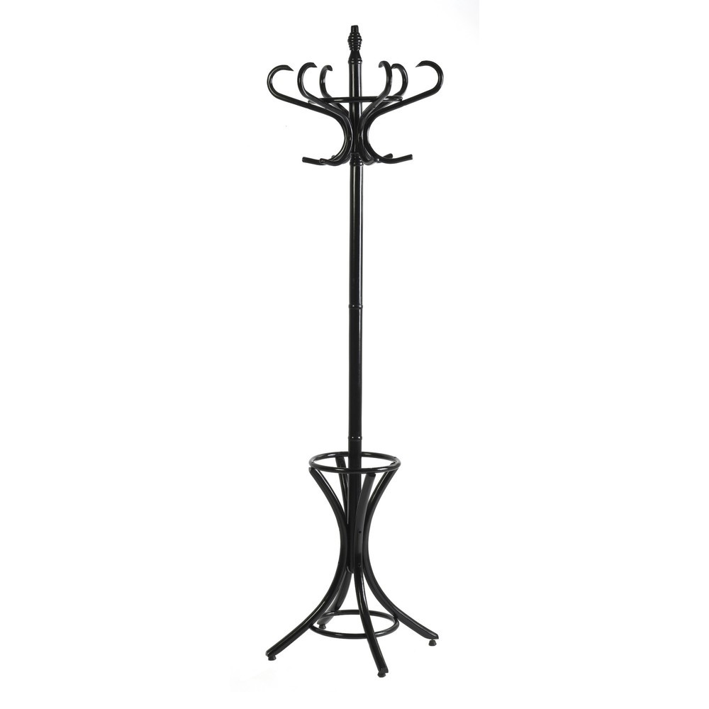 Imagen del producto: Perchero de pie Bistro de madera, 12 ganchos, negro