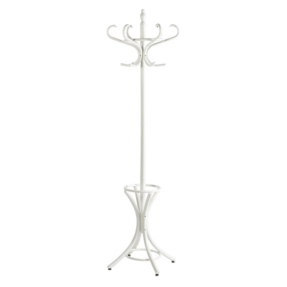 Imagen del producto: Perchero de pie Bistro de madera, 12 ganchos, blanco