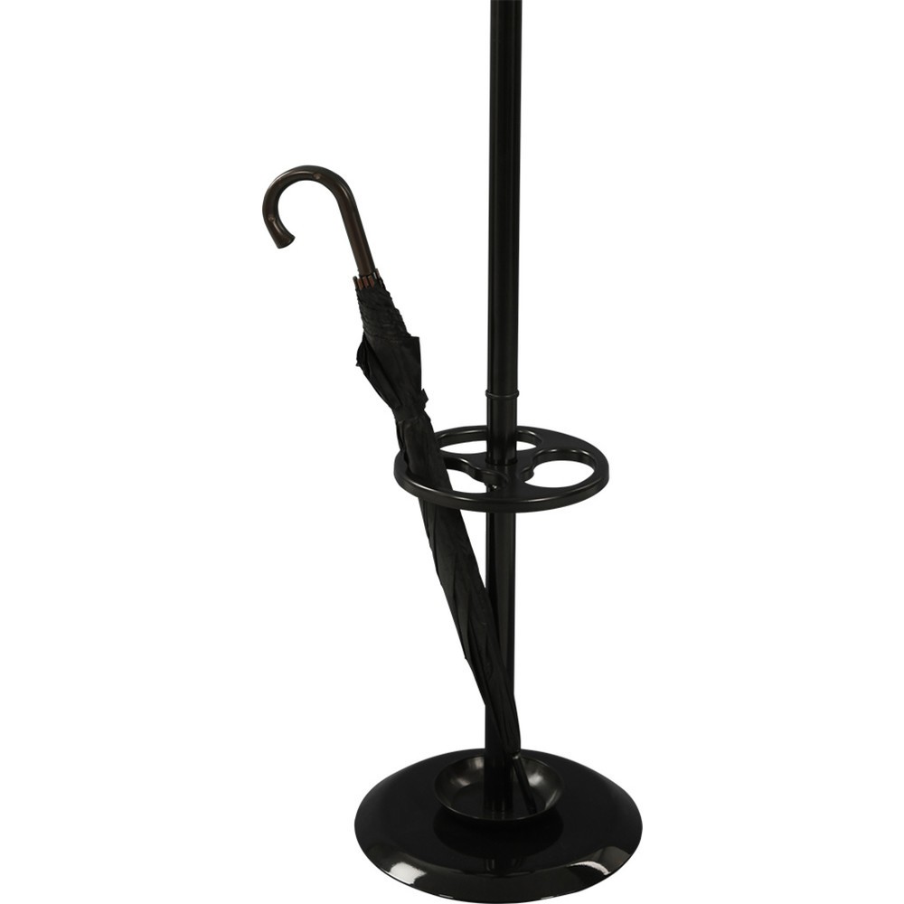 Número de imagen del producto 3: Perchero de pie de porcelana, 4 ganchos dobles, negro