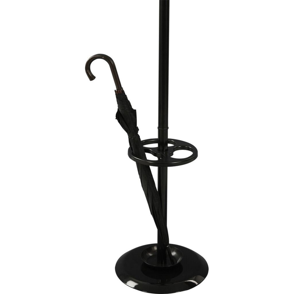 Número de imagen del producto 3: Perchero de pie de porcelana, 4 ganchos dobles, negro