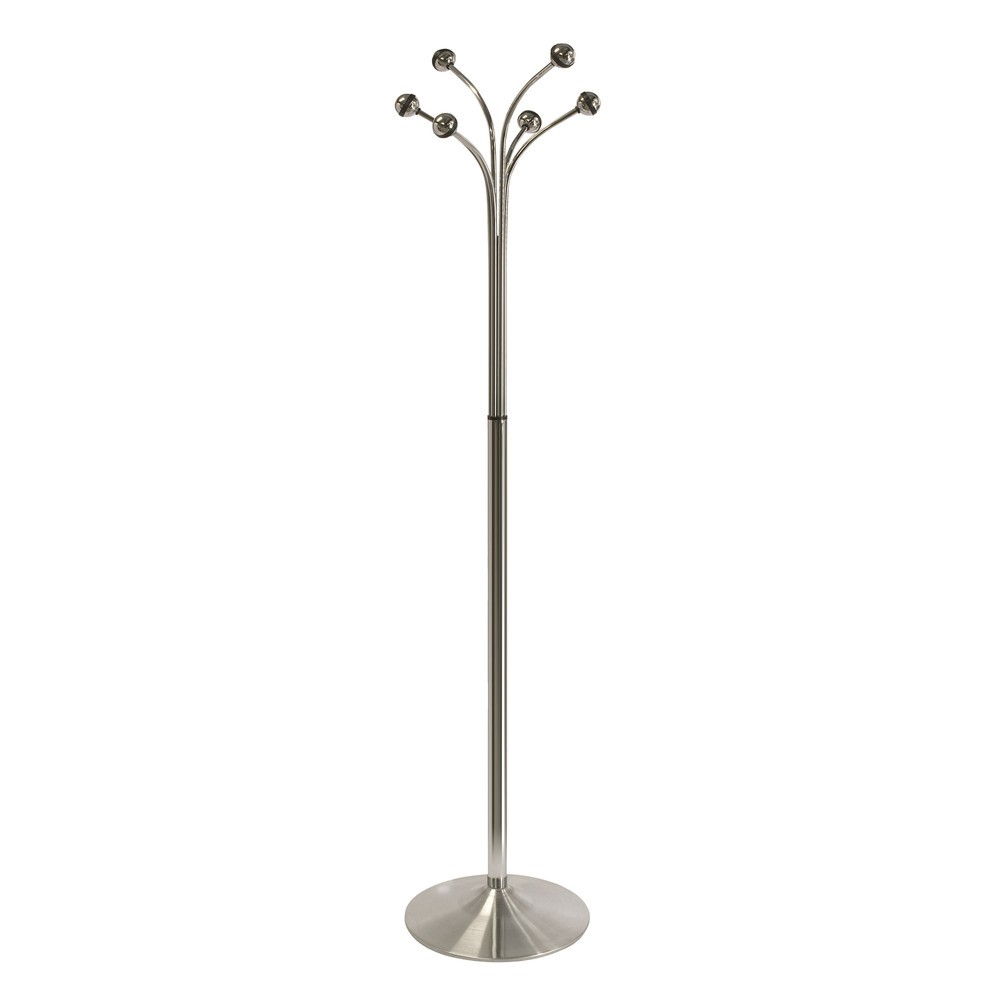 Imagen del producto: Perchero de pie Valencia, 6 ganchos, acero inoxidable satinado