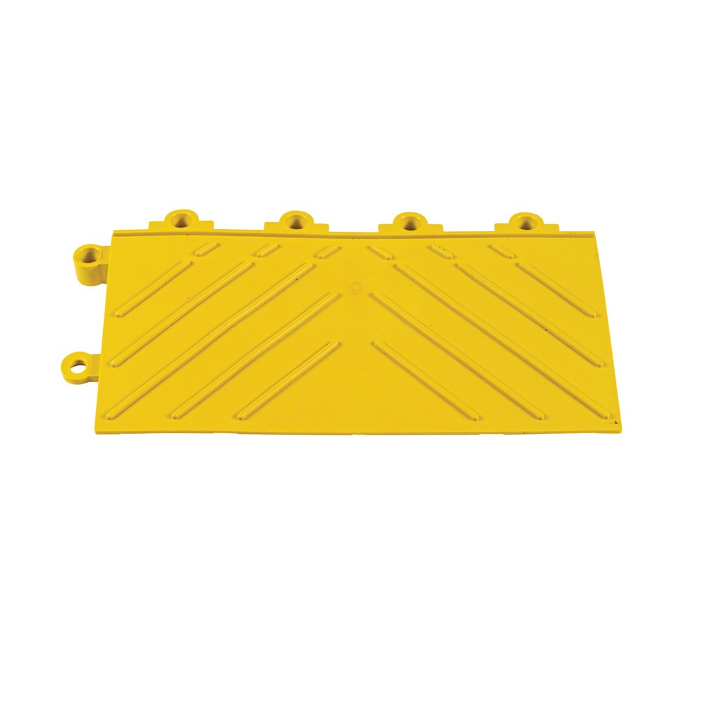 Número de imagen del producto 2: Borde laterala para placas de suelo con sistema de encajado, con pitones, An x F 152 x 305 mm amarilla