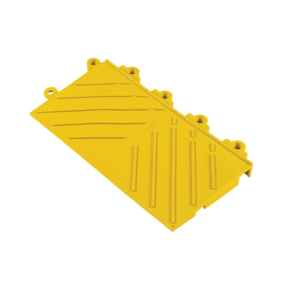Número de imagen del producto 3: Borde laterala para placas de suelo con sistema de encajado, con pitones, An x F 152 x 305 mm amarilla