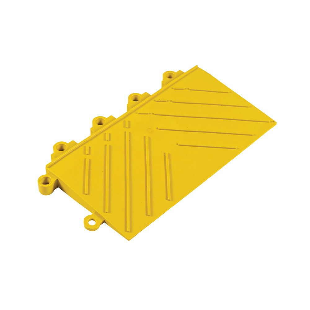 Número de imagen del producto 4: Borde laterala para placas de suelo con sistema de encajado, con pitones, An x F 152 x 305 mm amarilla