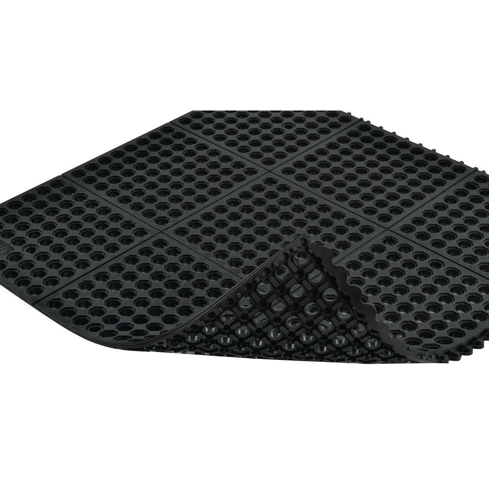 Número de imagen del producto 4: Placa de suelo para puestos de trabajo de montaje, sistema de encajado, perforada, Anchura x Profundidad 910 x 910 mm