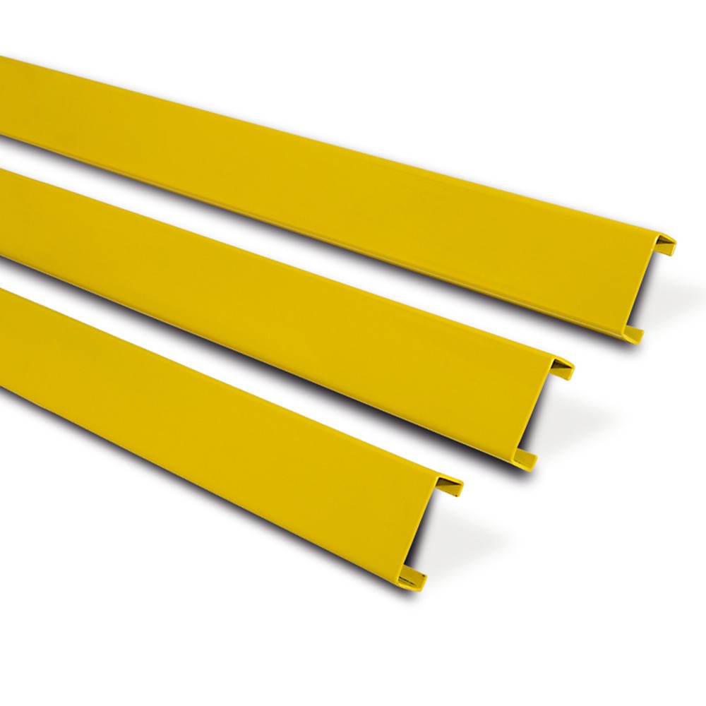 Imagen del producto: Placas protectoras de perfil en C, aplicación en exteriores, galvanizadas + revestimiento plástico, longitud 1.500 mm