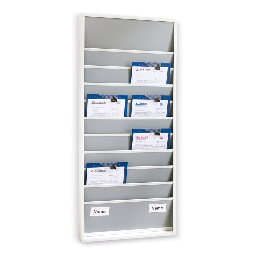 Imagen del producto: Planificador mural de PP resistente, estrecho, H x An 1.285 x 550 mm, con 10 guías