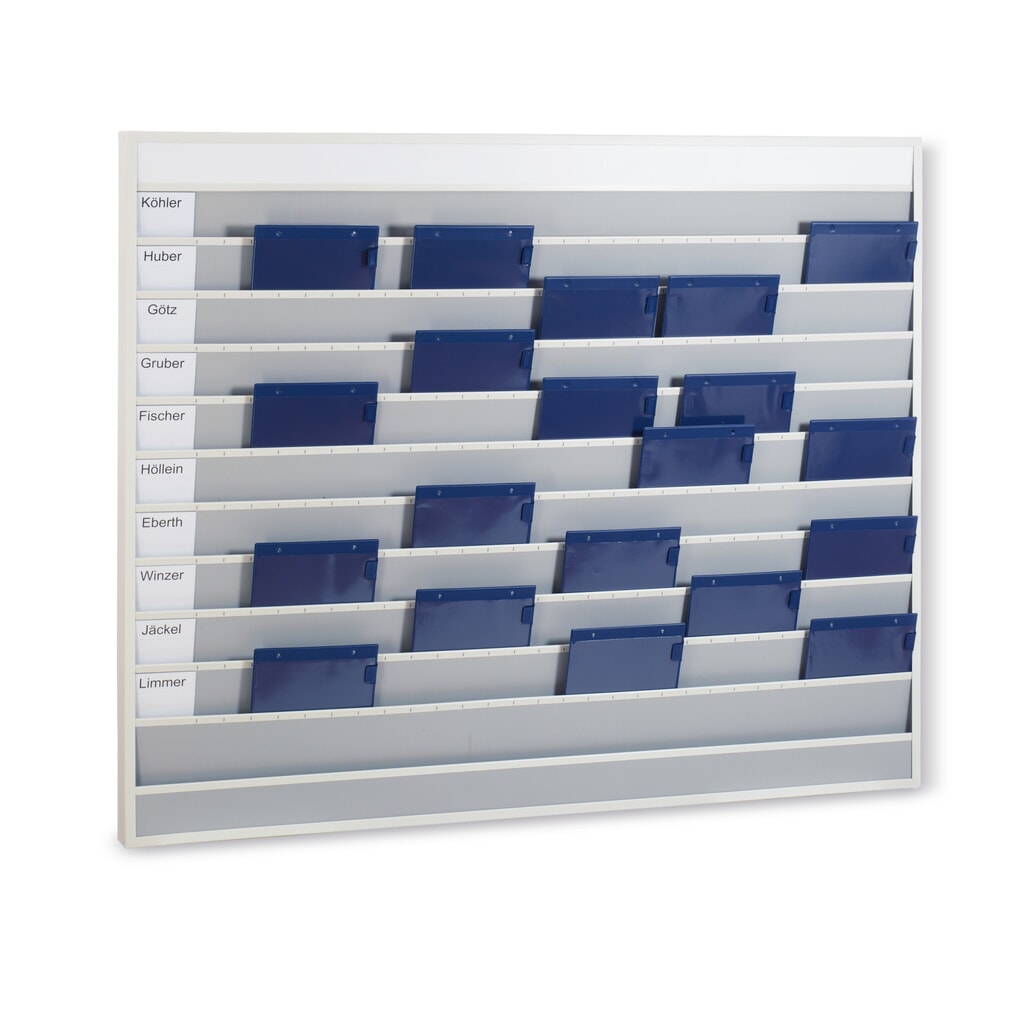 Planificador mural de PP resistente, ancho, H x An 1.285 x 1.575 mm, con 10 guías Imagen del producto: Planificador mural de PP resistente, ancho, H x An 1.285 x 1.575 mm, con 10 guías