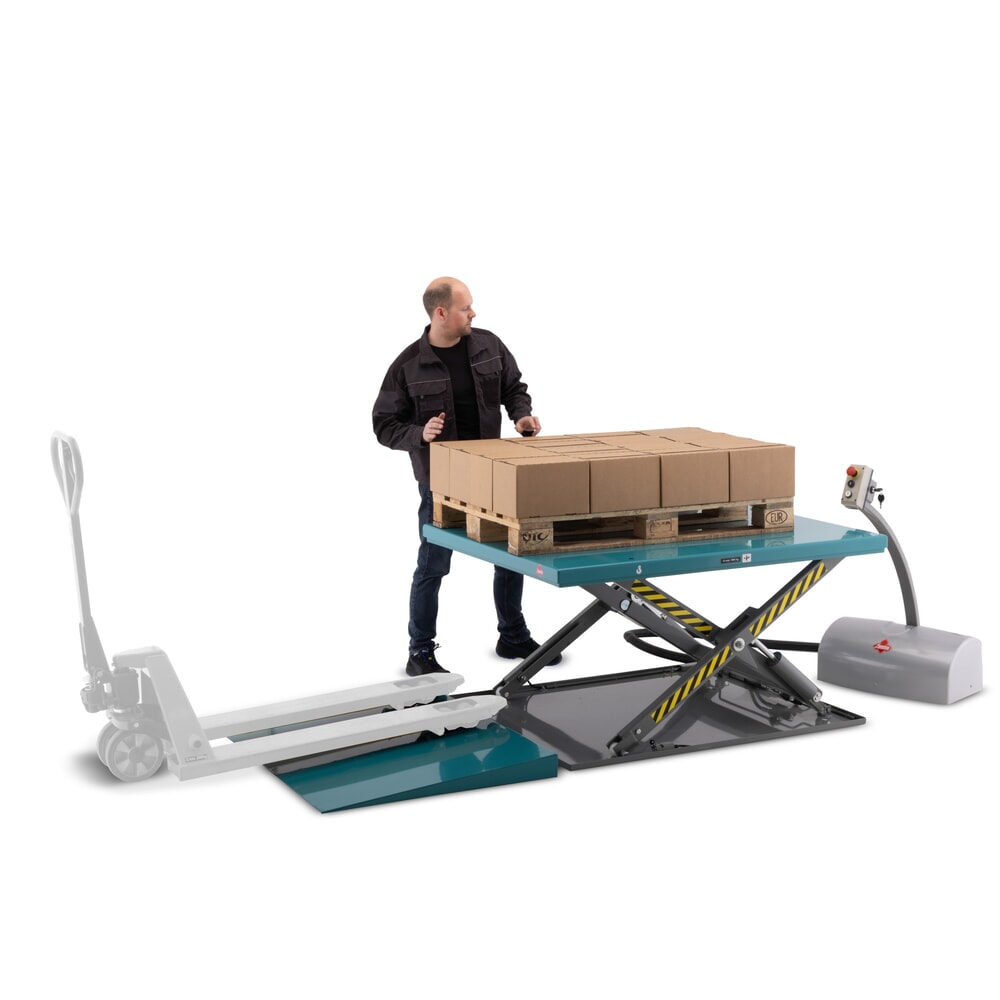 Número de imagen del producto 4: Plataforma elevadora de tijera plana Ameise®, cerrada, CC 1000 kg, plataforma de 1450 x 1140 mm