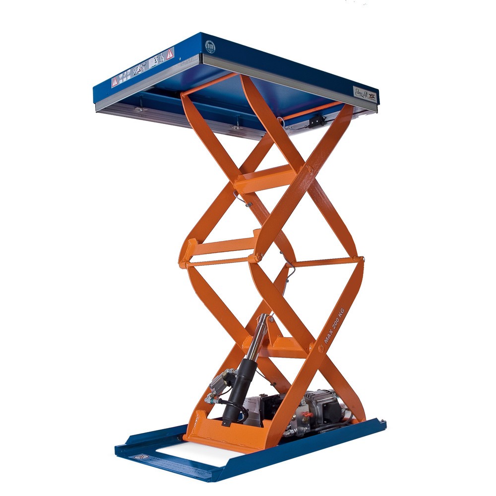 Imagen del producto: Plataforma elevadora de tijeras dobles EdmoLift® serie C, capacidad de carga de 200 kg, plataforma de 900 x 600 mm