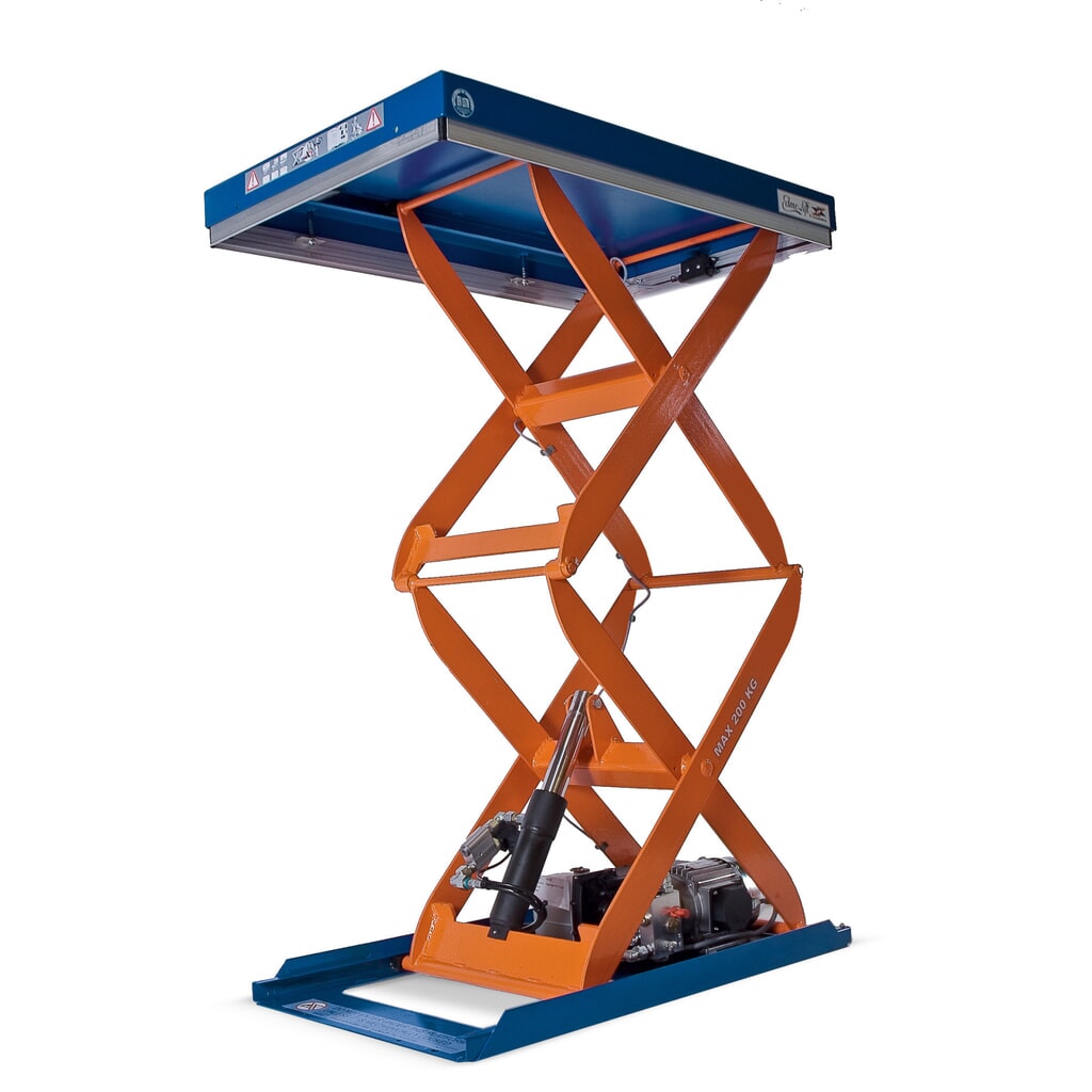 Imagen del producto: Plataforma elevadora de tijeras dobles EdmoLift® serie C, capacidad de carga de 200 kg, plataforma de 900 x 600 mm