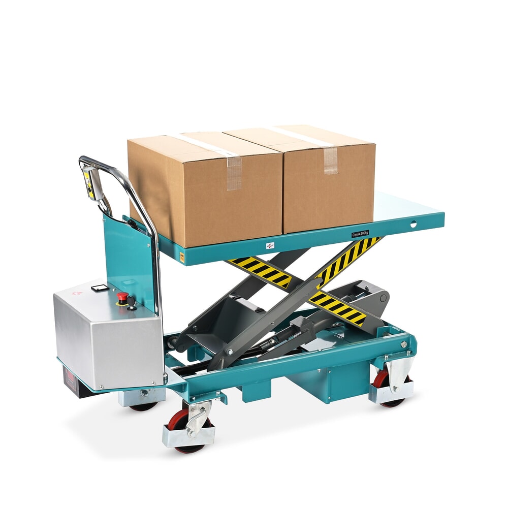 Número de imagen del producto 3: Carro tijera con mesa elevadora, eléctrico, capacidad 500kg, Ameise®